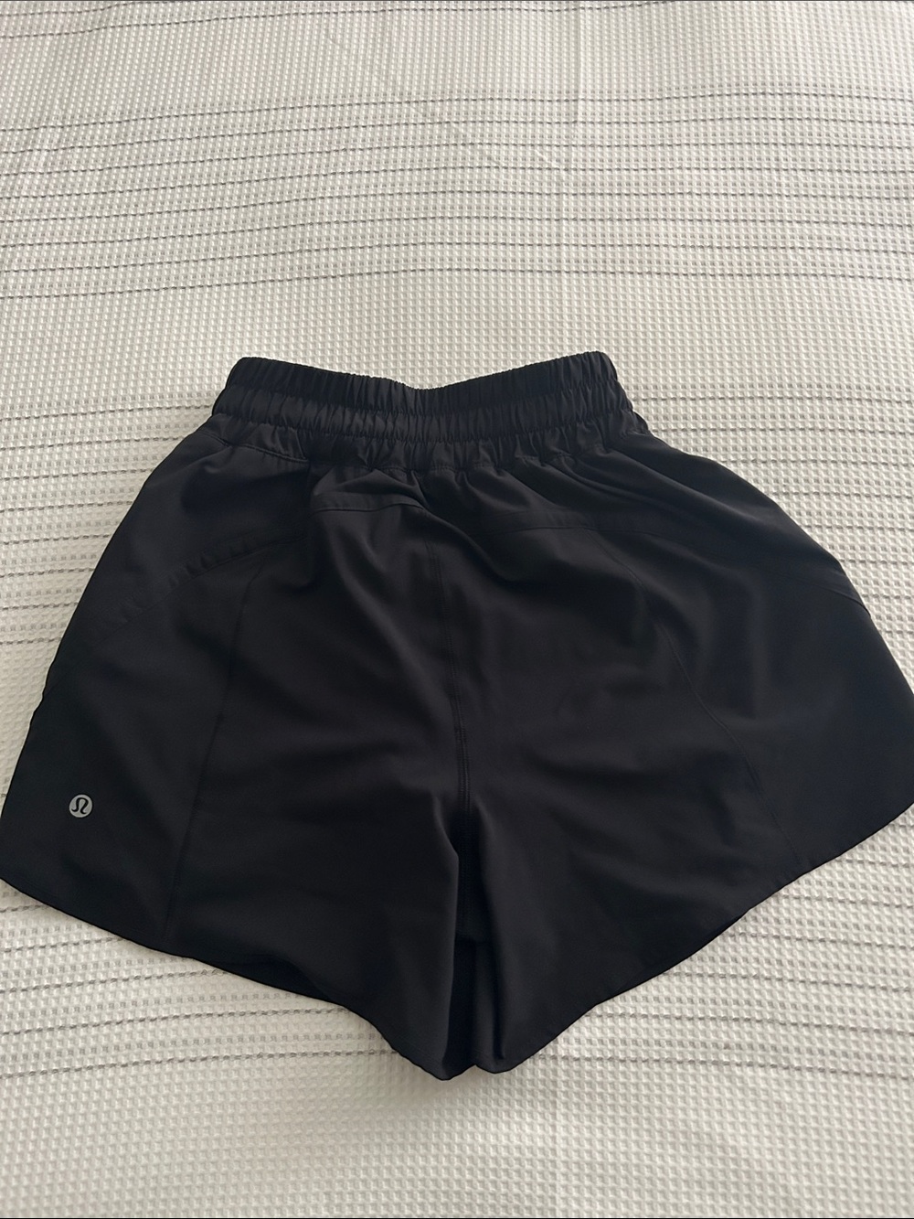 lululemon athletica Black Athletic Shorts with Reflective Logo